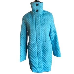 Women’s Burberry London Quilted Jacket lovely blue color. SZ 6 R
